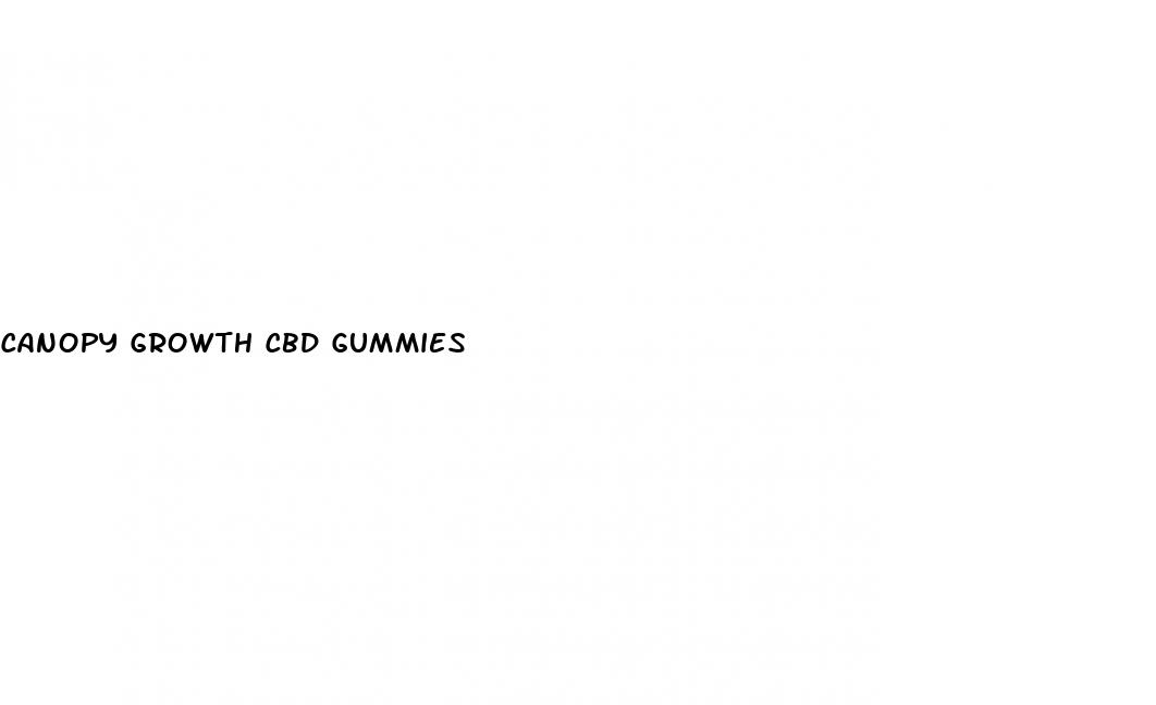 canopy growth cbd gummies