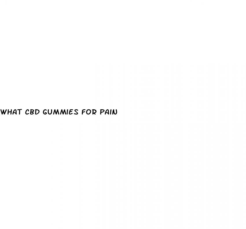 what cbd gummies for pain