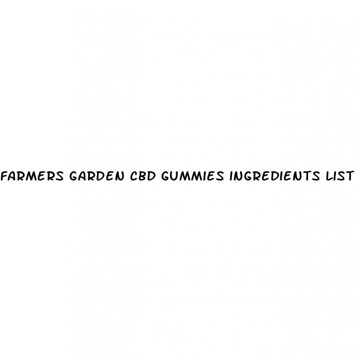 farmers garden cbd gummies ingredients list