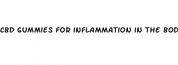 cbd gummies for inflammation in the body