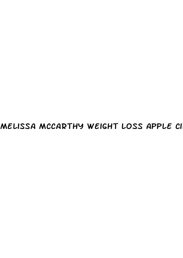 melissa mccarthy weight loss apple cider vinegar