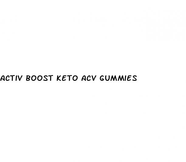 activ boost keto acv gummies