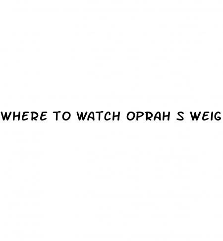 where to watch oprah s weight loss special