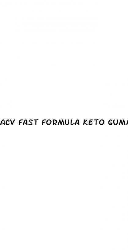 acv fast formula keto gummies