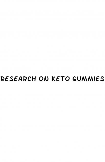 research on keto gummies