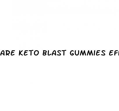 are keto blast gummies effective