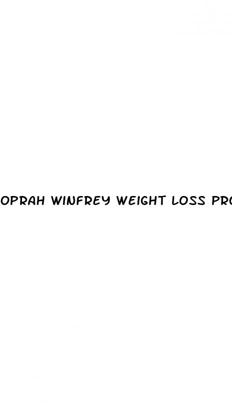 oprah winfrey weight loss program