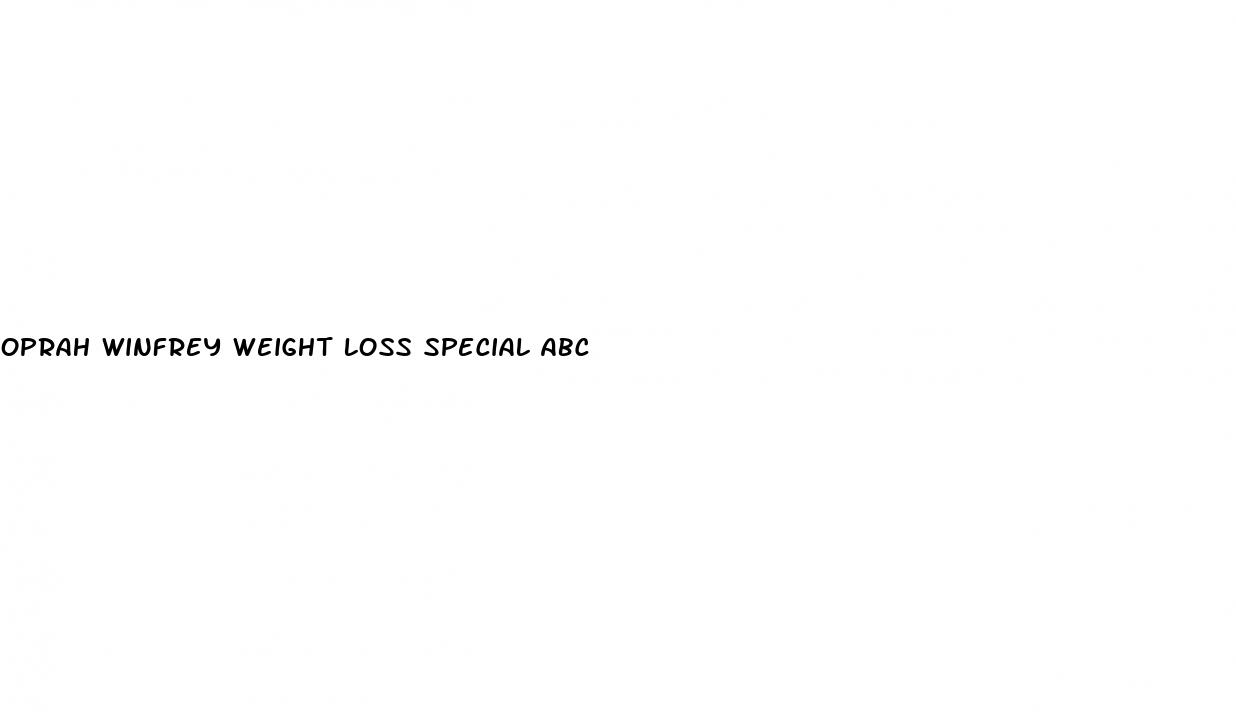 oprah winfrey weight loss special abc