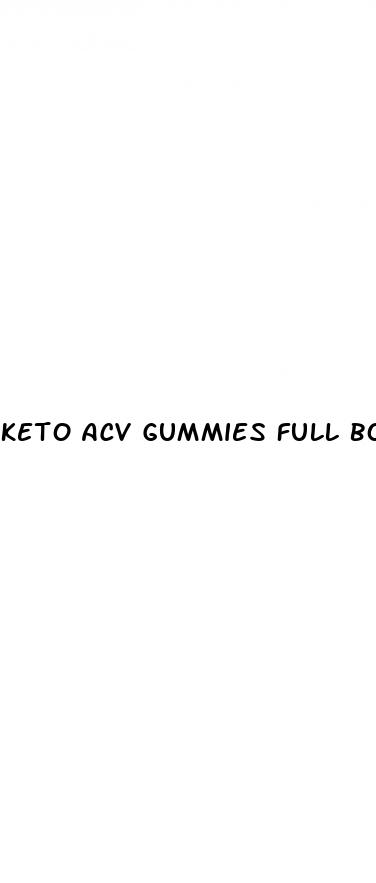 keto acv gummies full body health