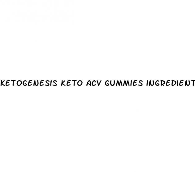 ketogenesis keto acv gummies ingredients