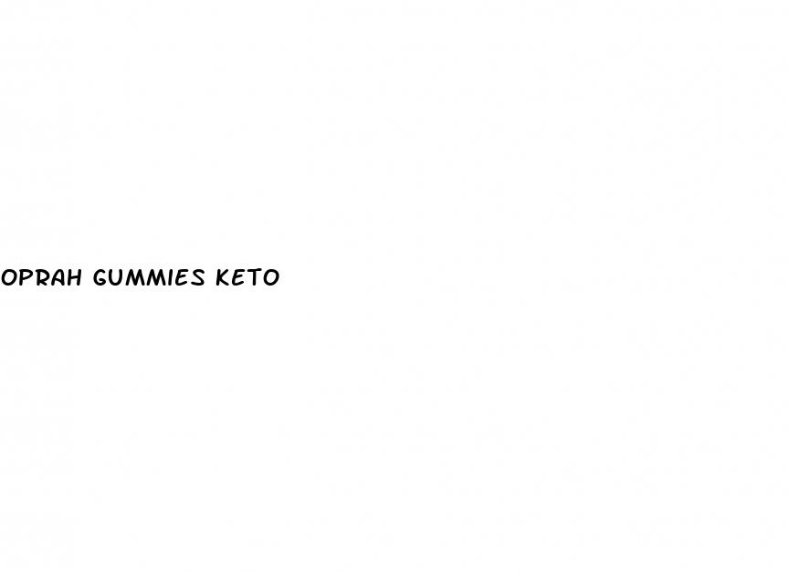 oprah gummies keto