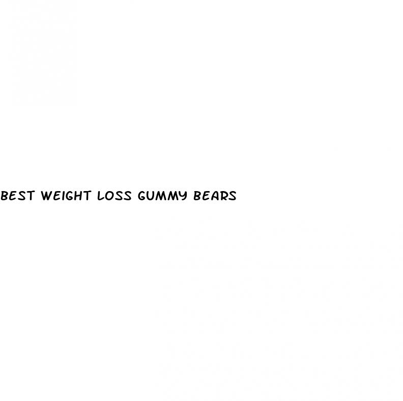 best weight loss gummy bears