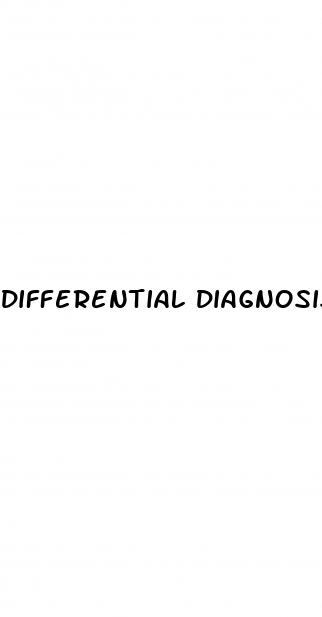 differential diagnosis for male erectile dysfunction