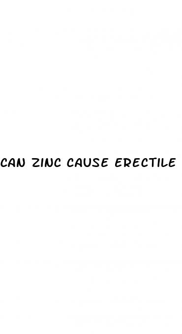 can zinc cause erectile dysfunction