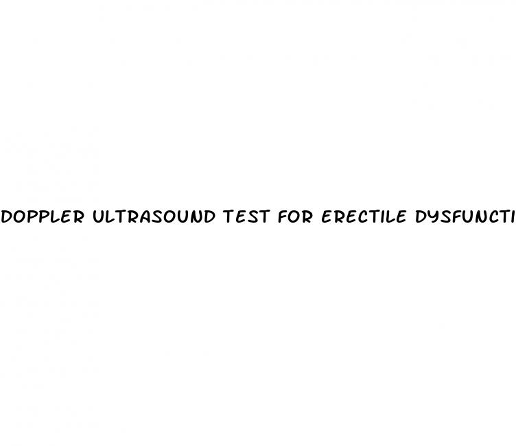 doppler ultrasound test for erectile dysfunction