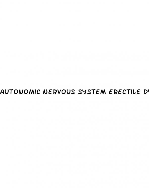 autonomic nervous system erectile dysfunction