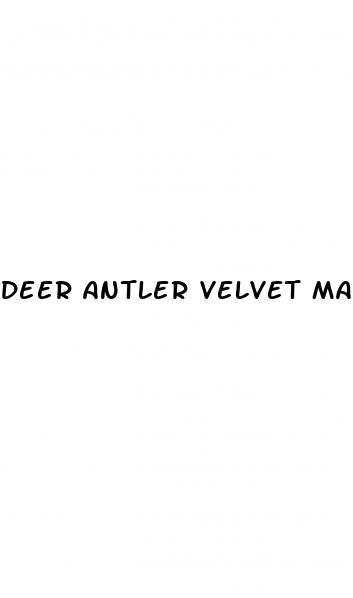 deer antler velvet male enhancement