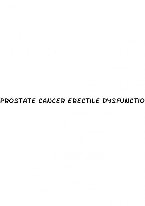 prostate cancer erectile dysfunction