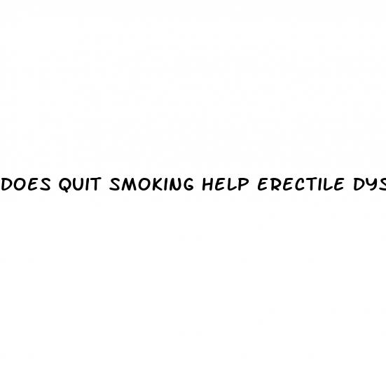 does quit smoking help erectile dysfunction