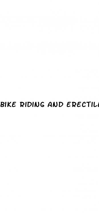 bike riding and erectile dysfunction