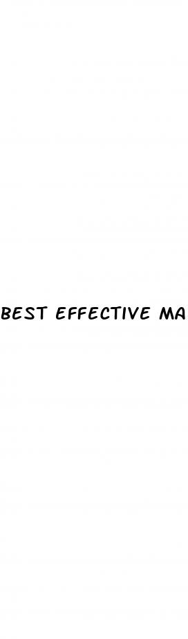 best effective male enhancement