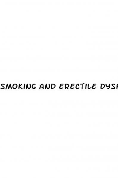 smoking and erectile dysfunction