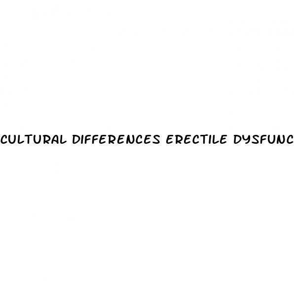 cultural differences erectile dysfunction