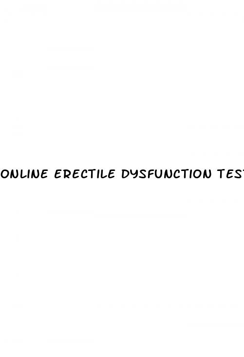 online erectile dysfunction test