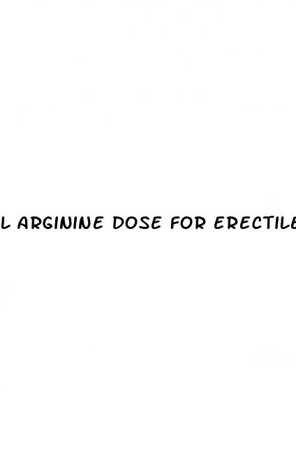 l arginine dose for erectile dysfunction