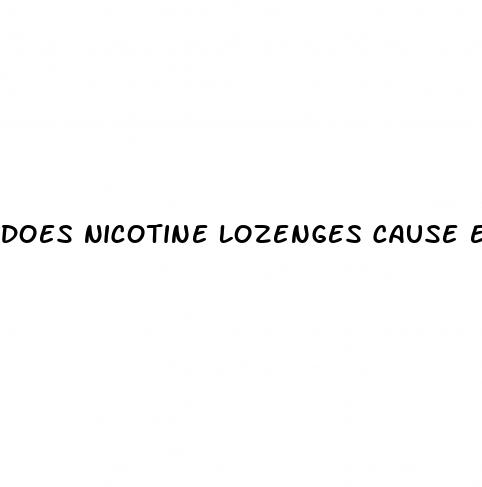 does nicotine lozenges cause erectile dysfunction