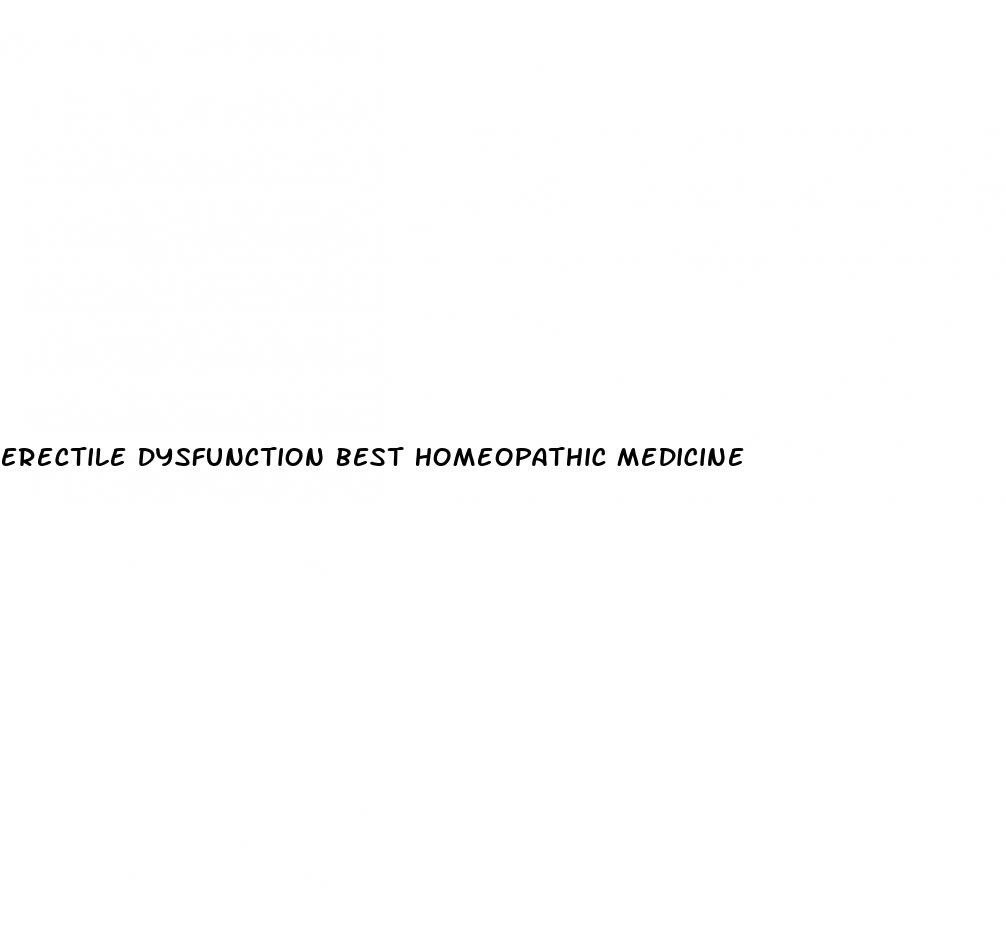 erectile dysfunction best homeopathic medicine