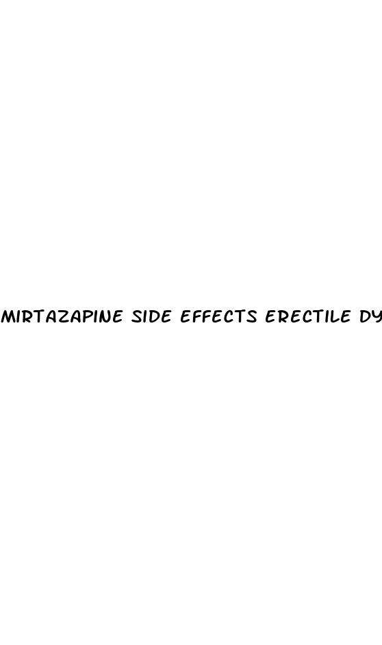 mirtazapine side effects erectile dysfunction