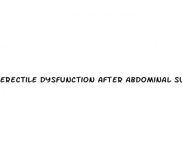 erectile dysfunction after abdominal surgery