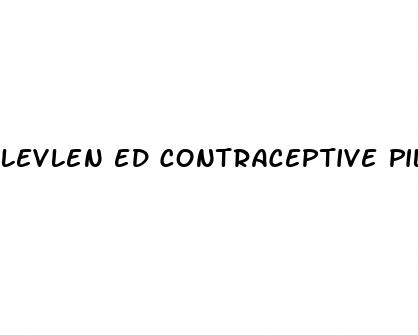 levlen ed contraceptive pill reviews