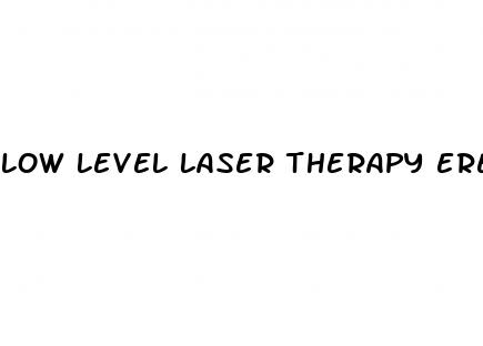 low level laser therapy erectile dysfunction