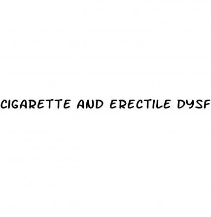 cigarette and erectile dysfunction