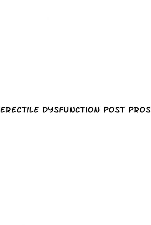 erectile dysfunction post prostatectomy