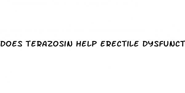 does terazosin help erectile dysfunction