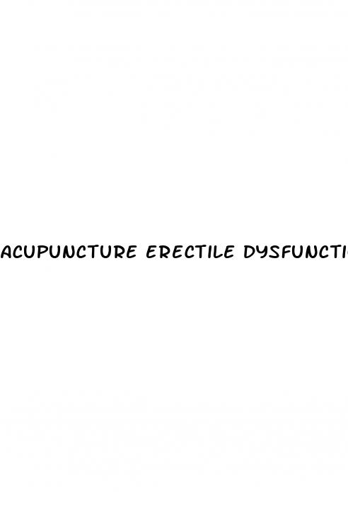 acupuncture erectile dysfunction toronto