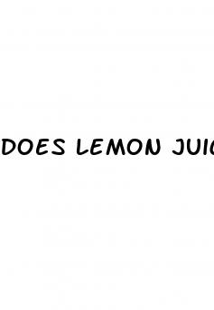 does lemon juice help with erectile dysfunction