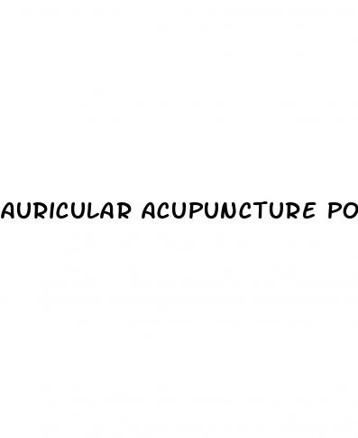 auricular acupuncture points for erectile dysfunction