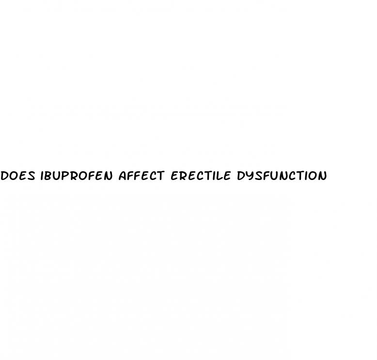 does ibuprofen affect erectile dysfunction