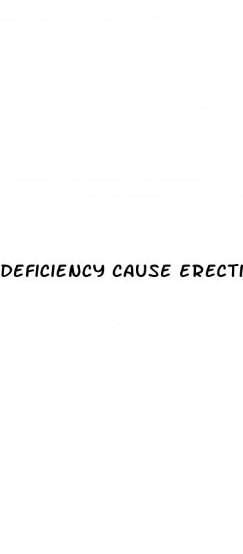 deficiency cause erectile dysfunction