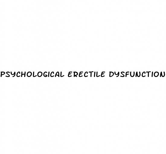 psychological erectile dysfunction self treatment