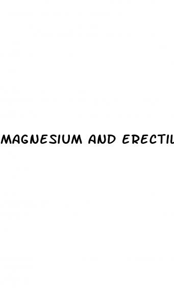 magnesium and erectile dysfunction