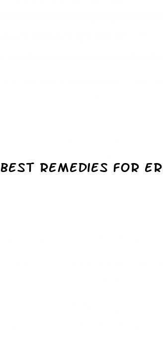 best remedies for erectile dysfunction