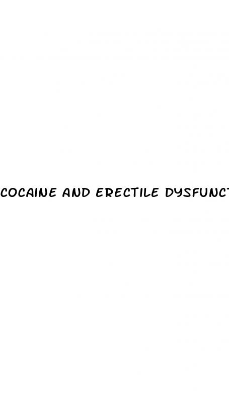 cocaine and erectile dysfunction