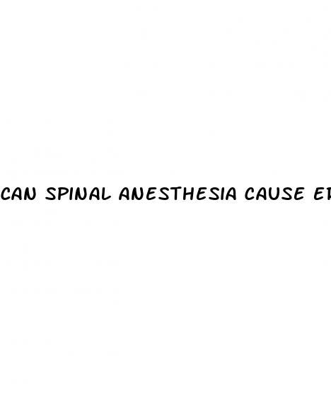 can spinal anesthesia cause erectile dysfunction