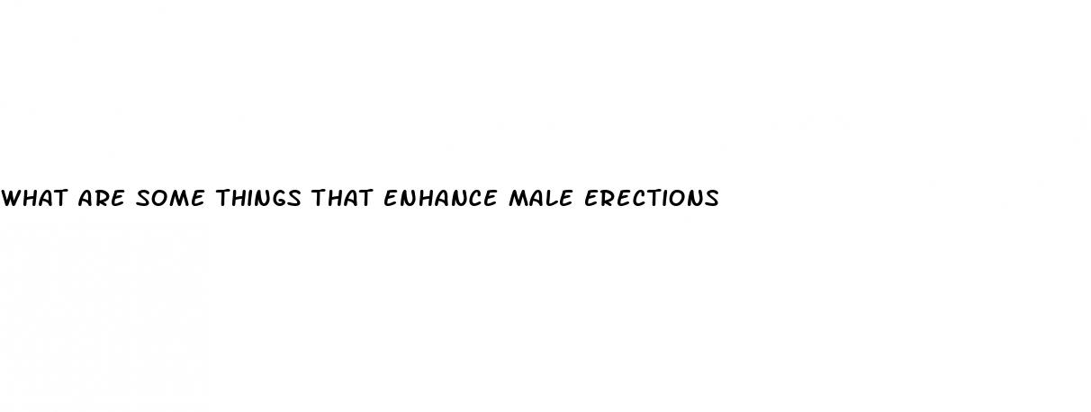 what are some things that enhance male erections