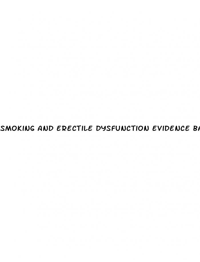 smoking and erectile dysfunction evidence based analysis